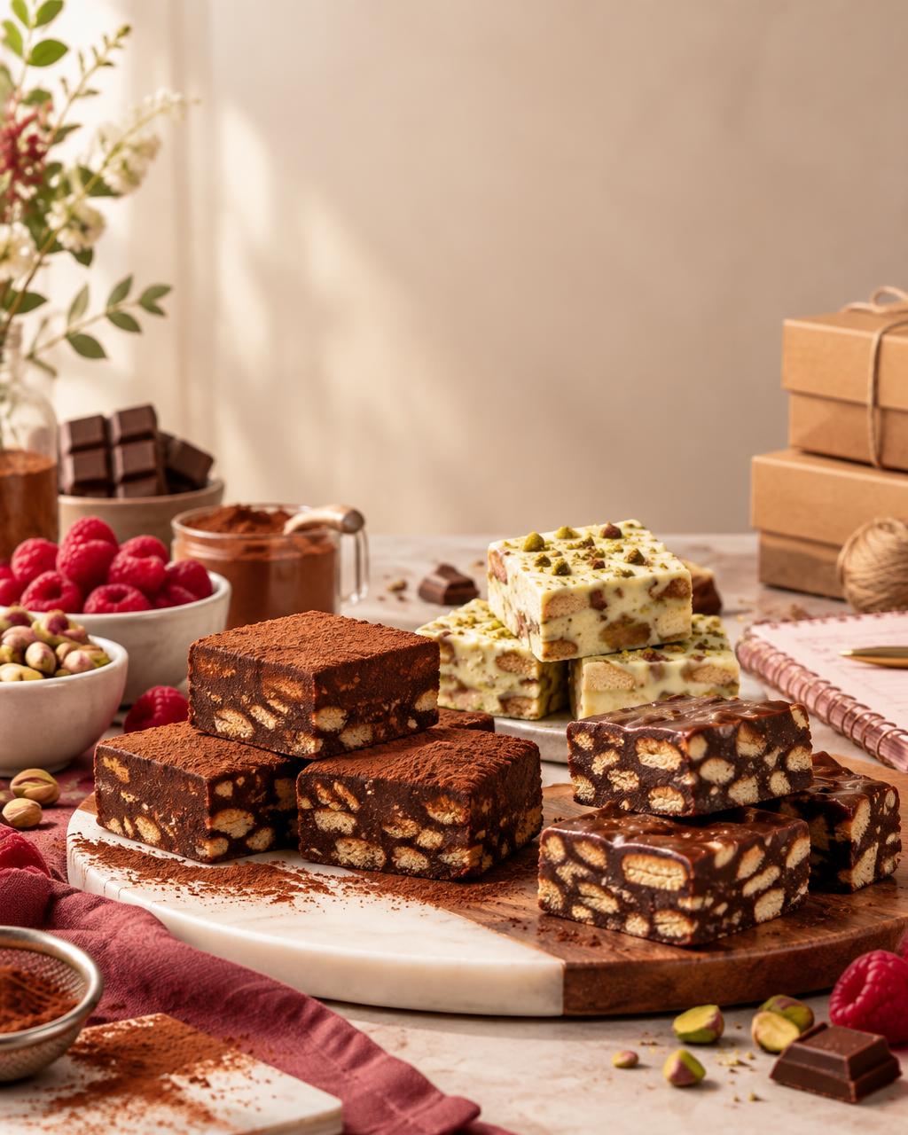 Capa do Guia Palhas Italianas Gourmet, com seleção de doces artesanais de chocolate